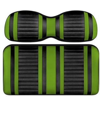 Custom Golf Cart Seat Black and Lime Stripe Extreme