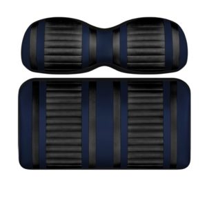 Custom Golf Cart Seat Black and Navy Stripe, Extreme Series by DoubleTake