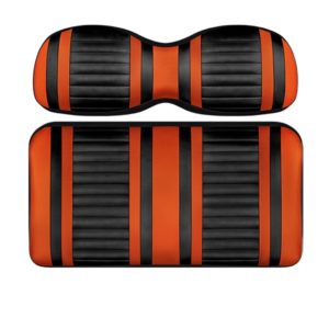 Custom Golf Cart Seat Black and Orange Stripe, Extreme Series by DoubleTake