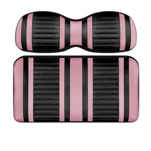 Custom Golf Cart Seat Black and Pink Stripe Extreme