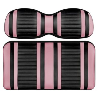 Custom Golf Cart Seat Black and Pink Stripe Extreme