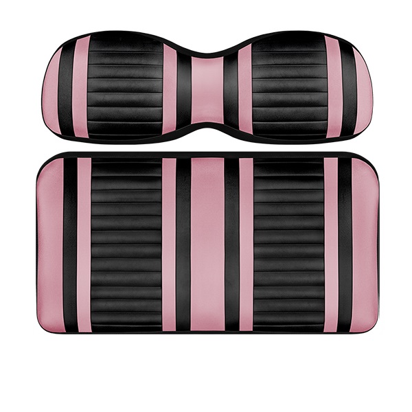 Custom Golf Cart Seat Black and Pink Stripe Extreme