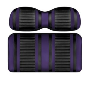 Custom Golf Cart Seat Black and Purple Stripe Extreme