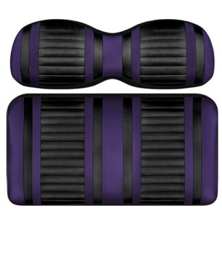 Custom Golf Cart Seat Black and Purple Stripe Extreme