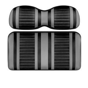 Custom Golf Cart Seat Black and Silver Stripe, Extreme by DoubleTake