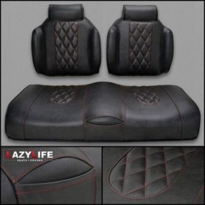 Custom Golf Cart Seat Premium Contour High Back in Escalade With Head Bump