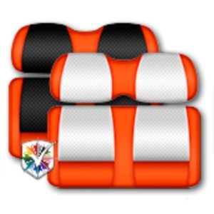 Custom Golf Cart Seats, Orange, Clubhouse Series by DoubleTake