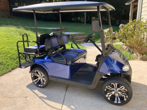 EZGO RXV Golf Cart With 205/30-14 DOT Low Profile Street and Turf Tires - 19" Tall!