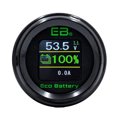 State of charge meter included in EB lithium golf cart bundle.