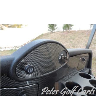 Ezgo Golf Cart Carbon Fiber Dash Cover Key Light Plate Fleet