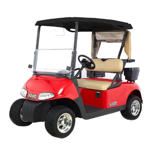 Ezgo RXV With Black Golf Cart Top and Strut Kit