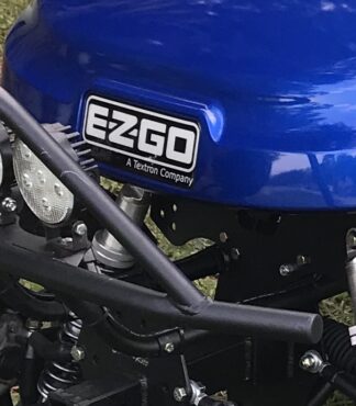 Ezgo TxT Emblem Name Plate Badge Decal Silver Metallic Black 2014 and Up