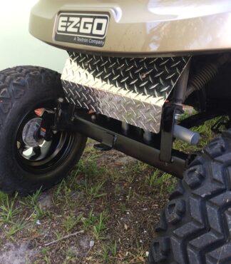 Ezgo TxT Golf Cart Polished Aluminum Diamond Plate Front Shock Cover