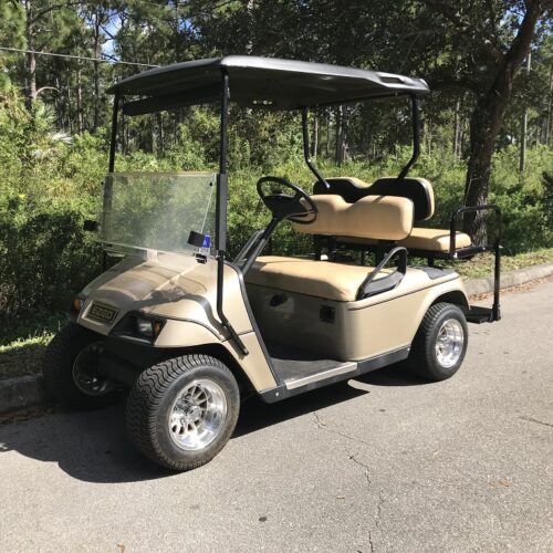 Classic Ezgo TxT Golf Cart in Gold Metallic