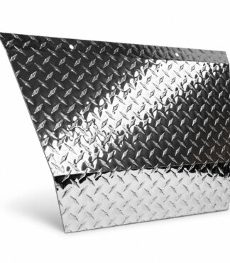 SGC FSTX01 polished aluminum diamond-plate front shock cover for 1996-Up EZGO TXT