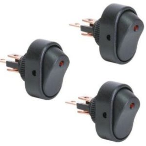 Golf Cart 12v ON/OFF Switch With LED Light RED - 3 Pack