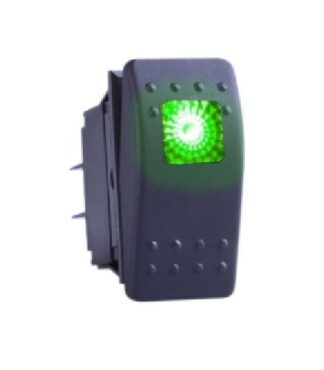 Golf Cart Accessory Switch 12v ON/OFF With Square LED Light GREEN