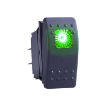 Golf Cart Accessory Switch 12v ON/OFF With Square LED Light GREEN
