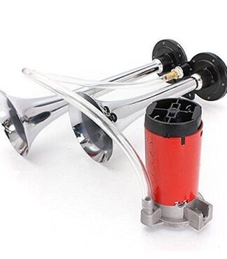 Golf Cart Chrome Tone Train Horn Kit 12v 150Db