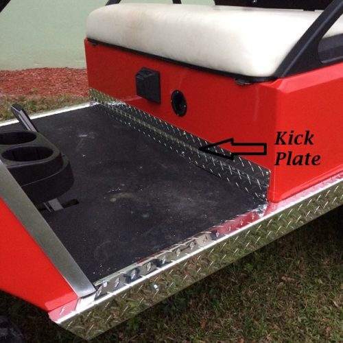 Golf Cart Diamond Plate Kick Plate Club Car DS Aluminum PGC-CCDSKP82