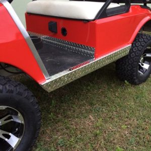 Golf Cart Diamond Plate Side Skirts Club Car DS Aluminum