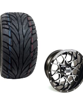 Golf Cart Diesel II Wheel and Tire Combo Street Tread 22x11x12