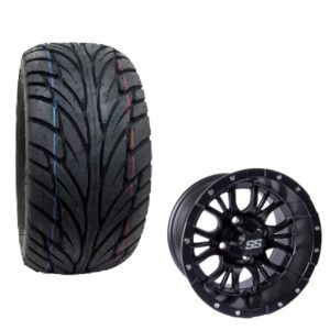 Golf Cart Diesel Wheel and Tire Combo Street Tread 22x11x12