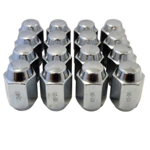 Set of 16 Chrome Standard 1/2" x 20 Lug Nuts for Club Car & EZGO