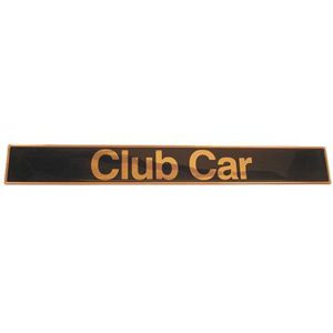 OEM Club Car DS Replacement Emblem, Black & Gold (fits 1982+)