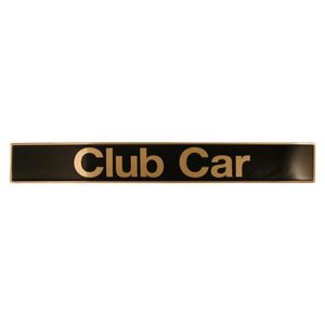 OEM Club Car Precedent (04+) Black & Gold Front Nameplate Emblem