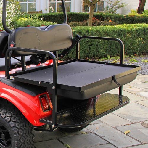Golf Cart Rear Flip Seat Cargo Area