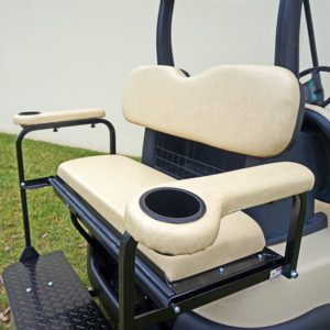 Golf Cart Rear Seat Kit Arm Rest w/ Cup Holders - Set of 2