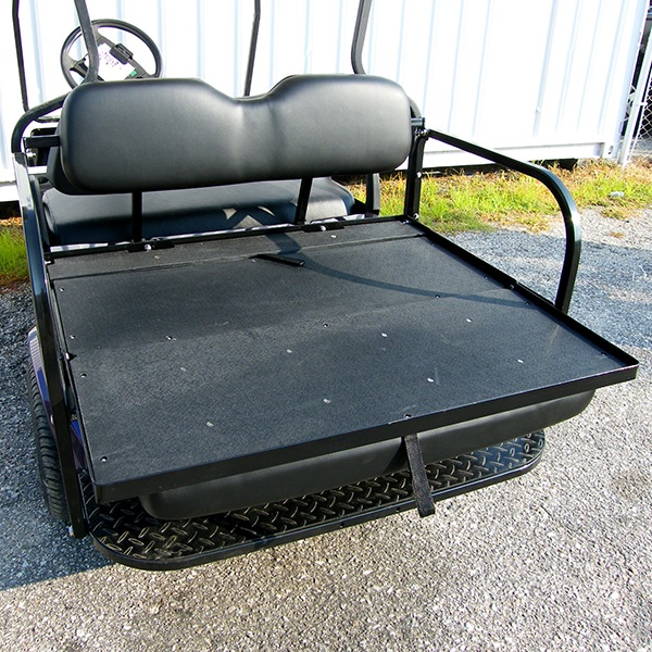 golf cart rear seat kit flip down utility bed