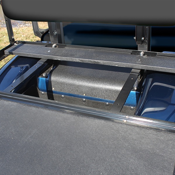 golf cart rear seat kit flip up access of club cargo area