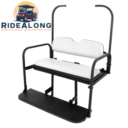 Golf-Cart-Rear-seat-kit-ezgo-txt-medalist-1994-2013-white-seat-cushions-ridealong-golf-cart-seats