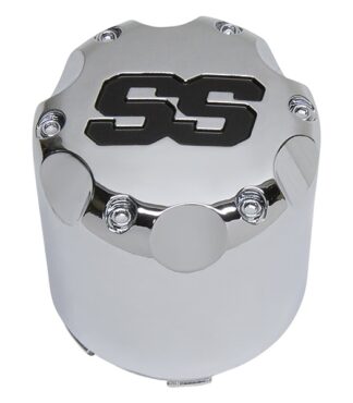 Golf Cart SS Chrome Wheel Center Cap Snap On