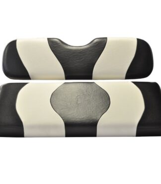 Golf Cart Seat Cover Black and White Wave CC DS 10-009