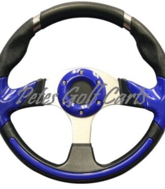 Golf Cart Steering Wheel 13 Inch Black Blue Club Car Ezgo Yamaha