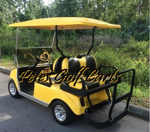 Golf Cart Steering Wheel 13 Inch Yellow Black Club Car Ezgo Yamaha