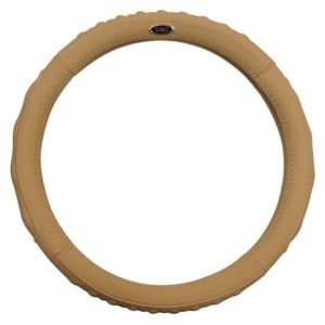 Golf Cart Steering Wheel Cover Beige Leather Golf Steer Club Car E-Z-GO Star Car