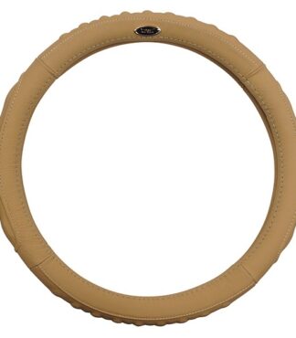 Golf Cart Steering Wheel Cover Beige Leather Club Car Ezgo Yamaha