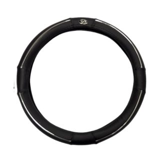 Golf Cart Steering Wheel Cover Universal Black and Chrome