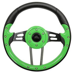 13" Aviator 4 Lime Green / Black Steering Wheel