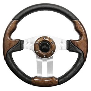 13" Aviator 5 Woodgrain / Aluminum Steering Wheel