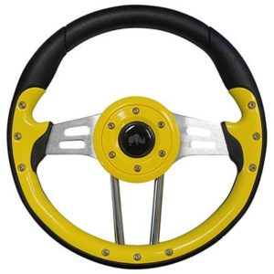 13" Aviator 4 Yellow / Black Steering Wheel
