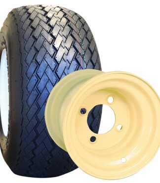 Golf Cart Tire and Wheel Combo 8x7 Steel Beige