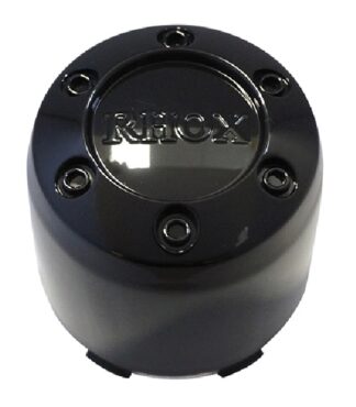 Golf Cart Wheel Center Cap RHOX Snap On Black