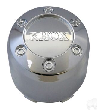 Golf Cart Wheel Center Cap RHOX Snap On Chrome