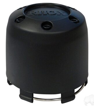 Golf Cart Wheel Center Cap RHOX Snap On Matte Black