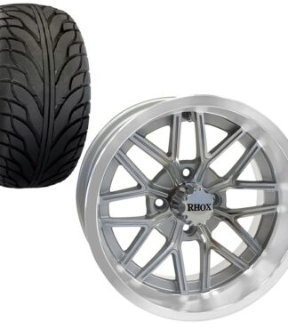 Golf Cart Wheel and Tire Combo 215x35x14 Street TA Machined